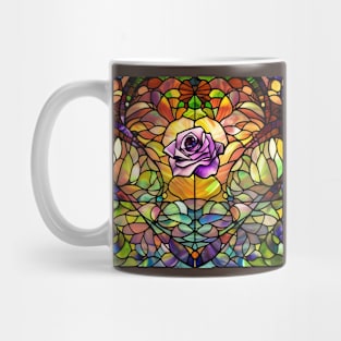 Stained Glass Rose Mug